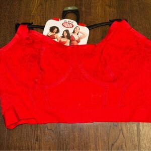 Women's Red Lace Bralette